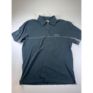 Porsche Design Polo Shirt Mens Small Black Sport Driving School USA Embroidered